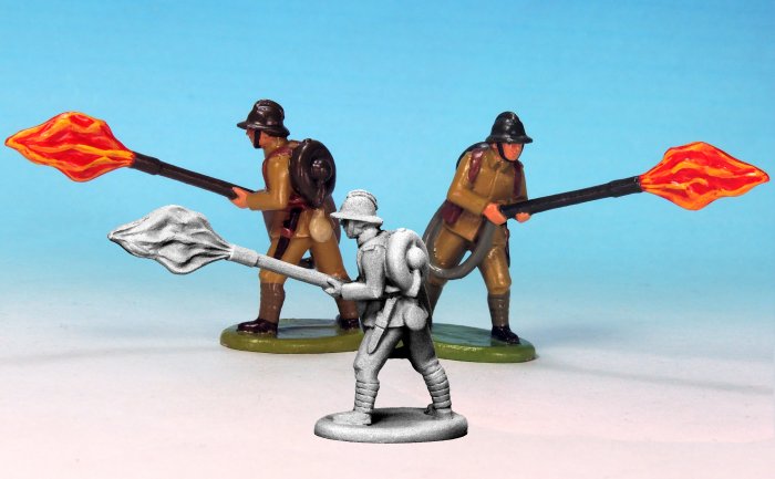 Slovskan Infantrymen with Flamethrower