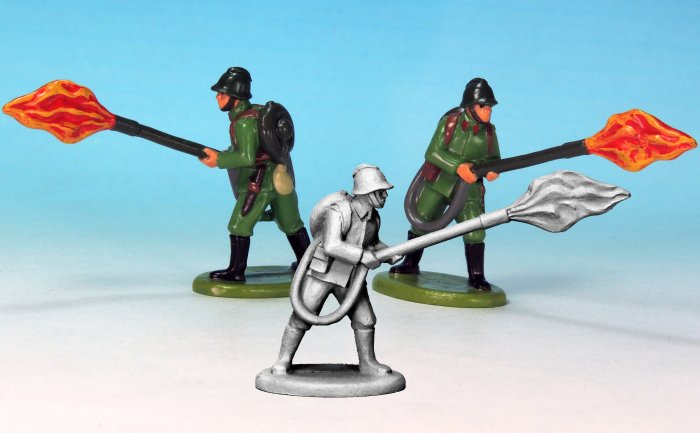 Panovian Infantrymen with Flamethrower