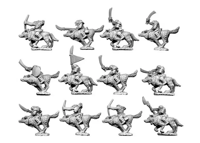 10mm Orc  Wolf-Riders