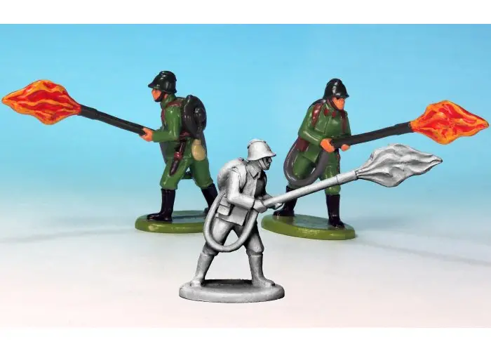 Panovian Infantrymen with Flamethrower